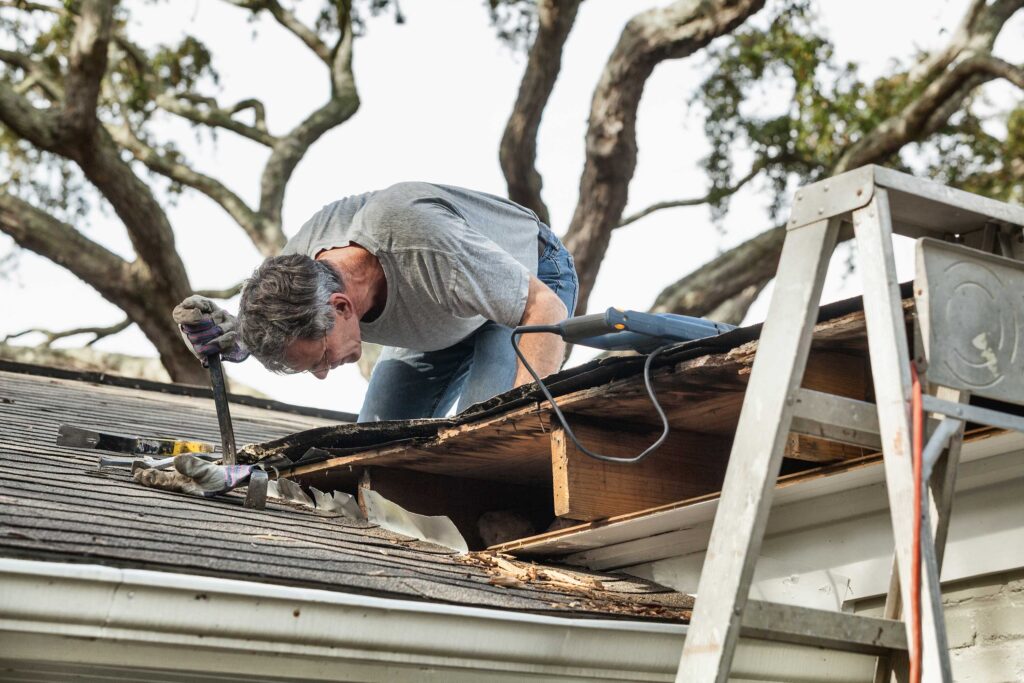 storm damage roof repair in Fort Myers